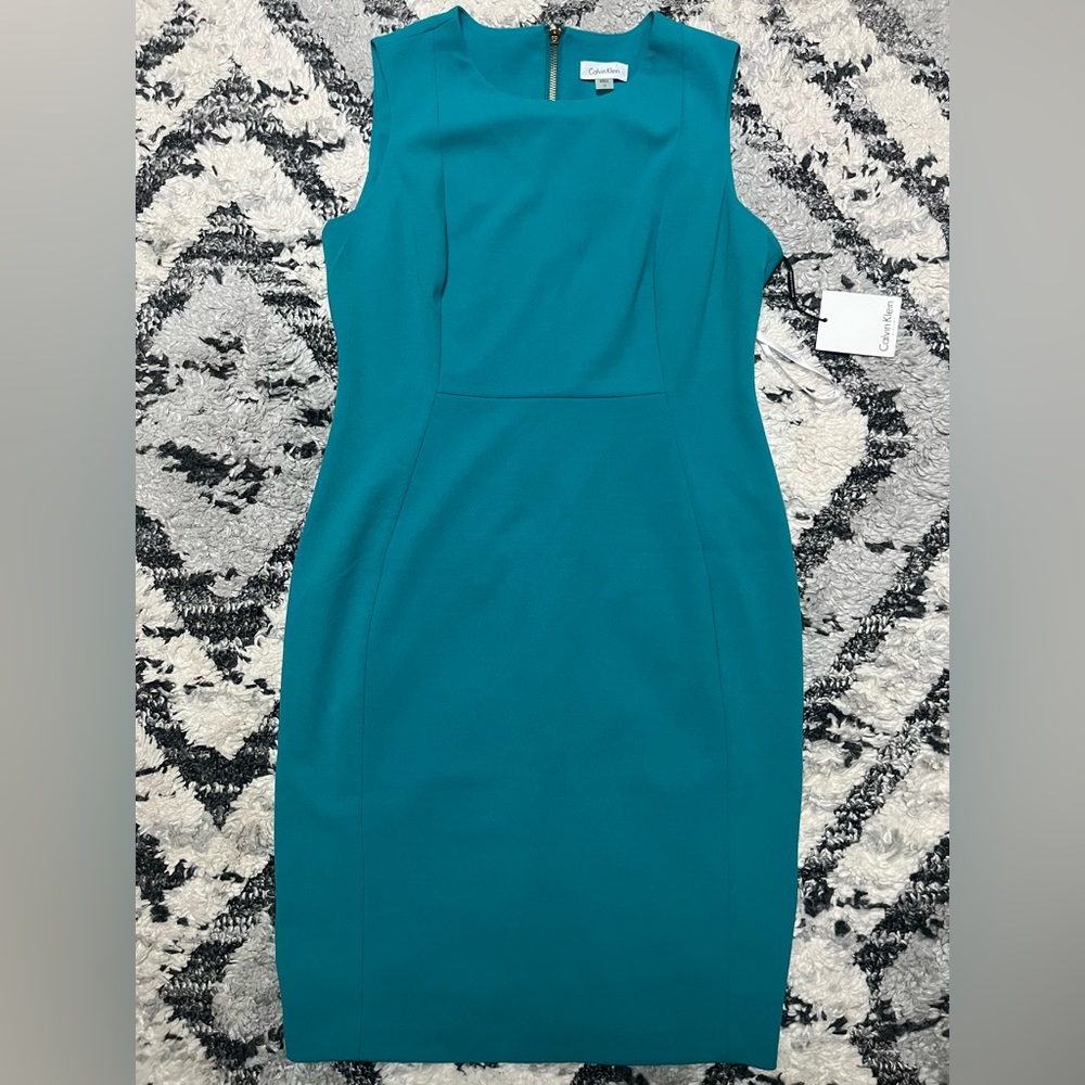 Calvin Klein Teal Sheath Dress